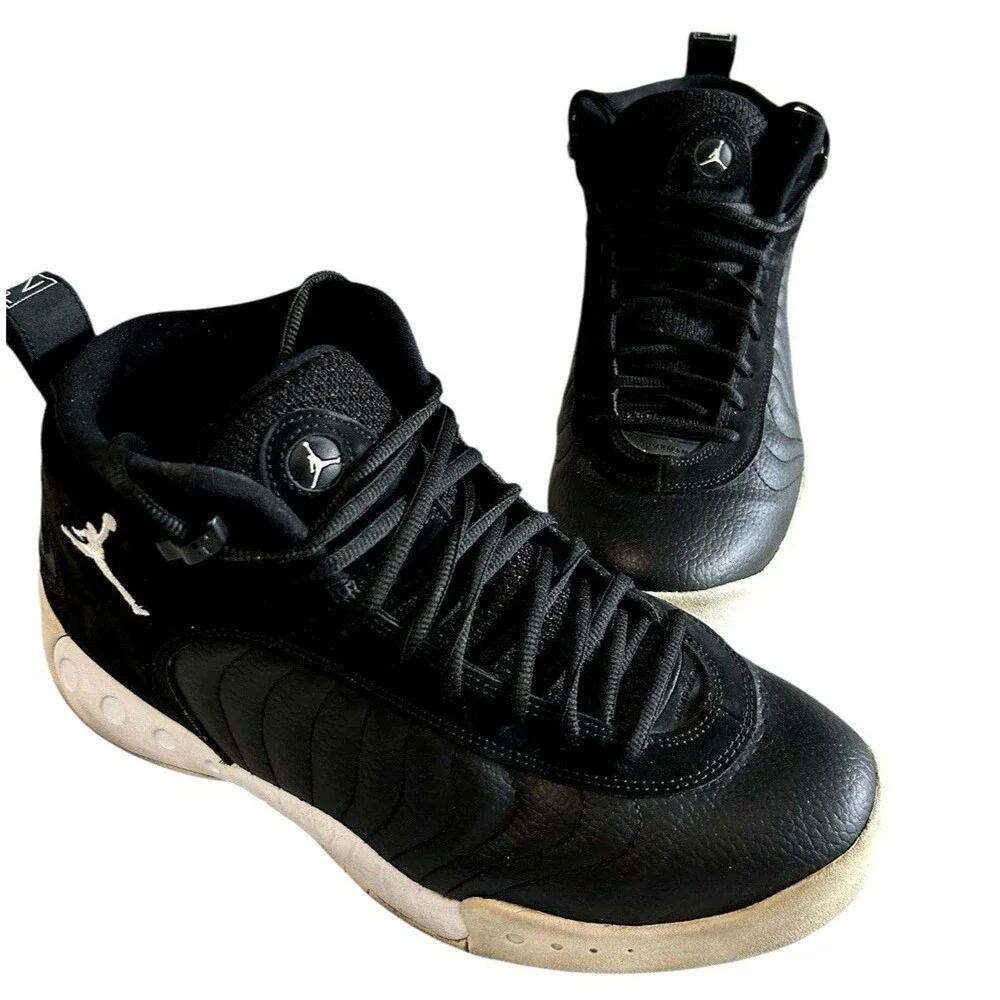 Jordan Jumpman Pro Cyber Monday Black Suede Leather 906876-010 Mens Shoe Size 11